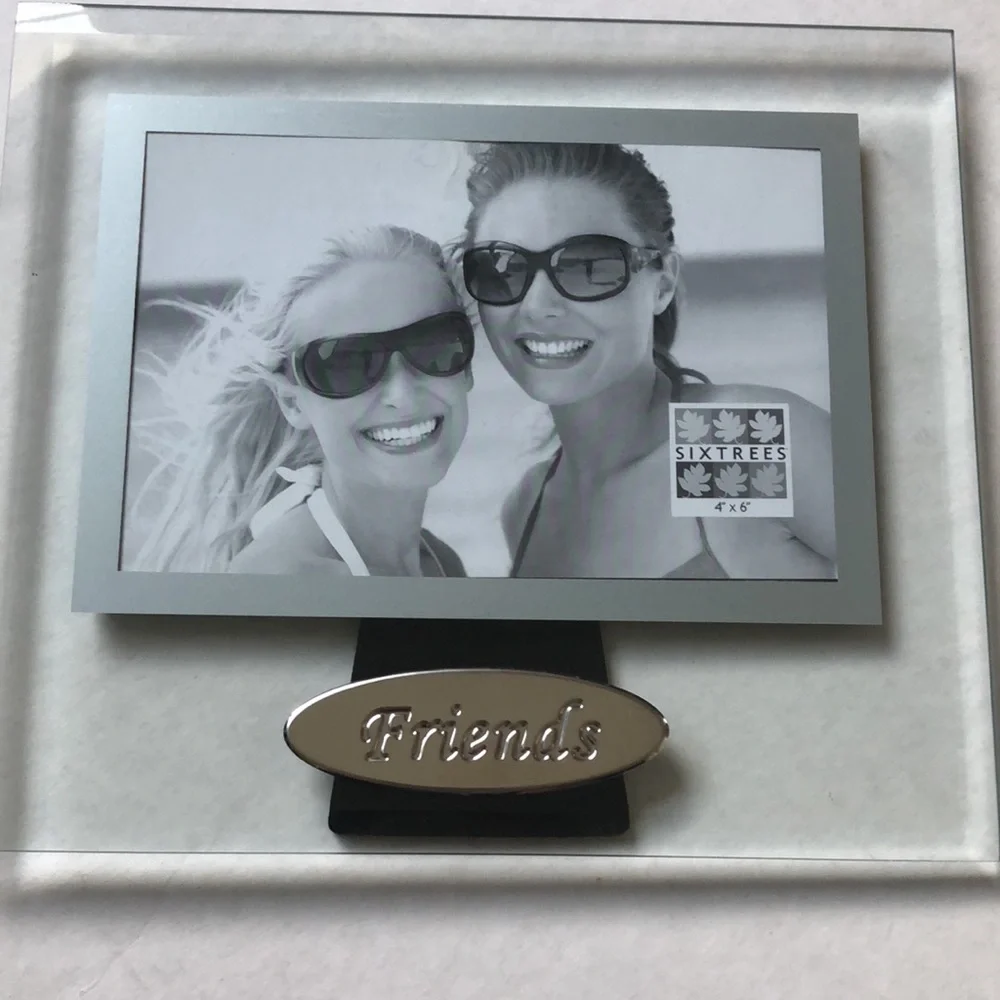 Sixtrees Friends Glass Picture Frame for 4” x 6”